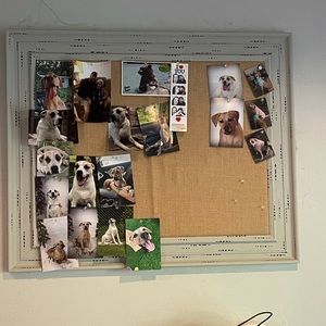 Grey decorative cork board